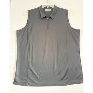 Bermuda Sands Polo Women Black Performance Stretch 1/4 Zip Wicking Away Tech 2XL